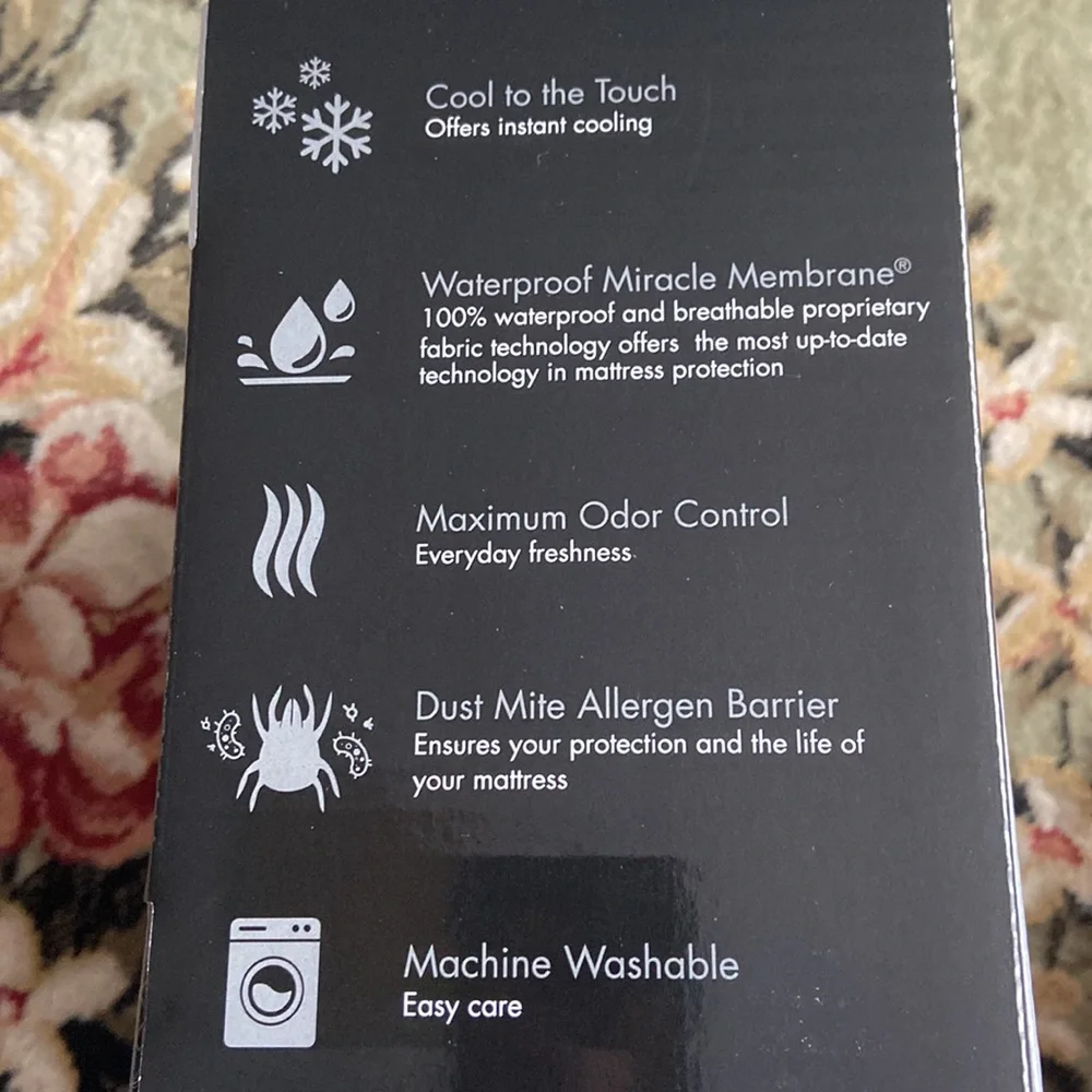 New charcoal mattress protector